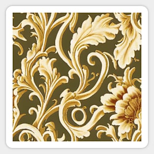 Rococo floral pattern, model 15 Sticker